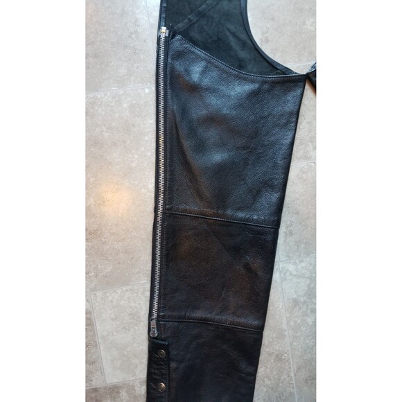 Harley Davidson Leather Chaps CA 03402 Black L - Picture 5 of 10